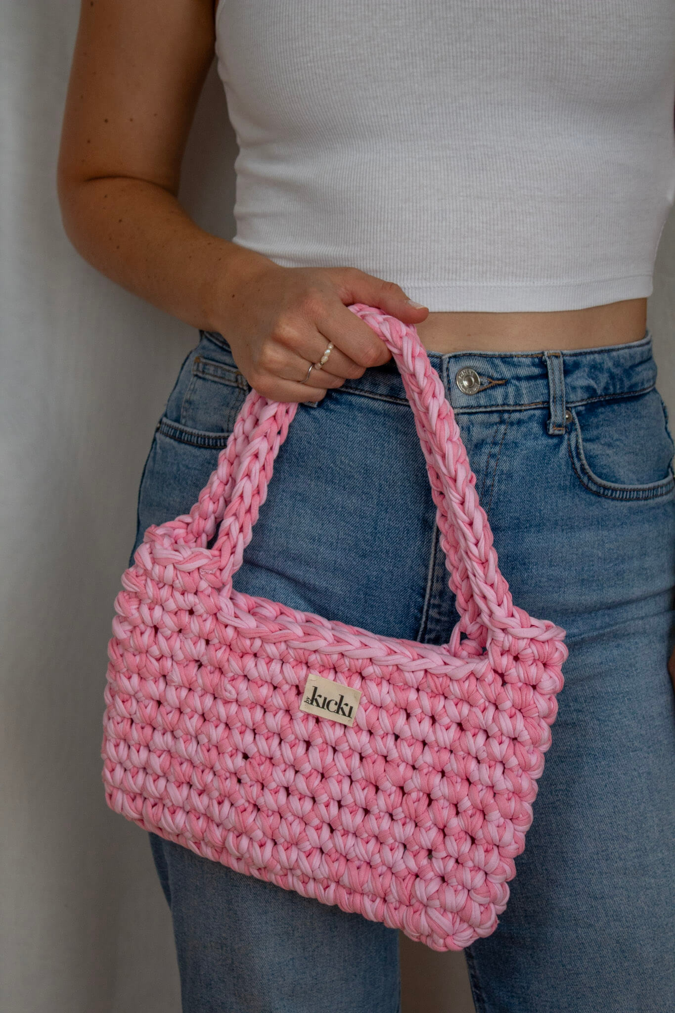 Häkeltasche I pink blossom