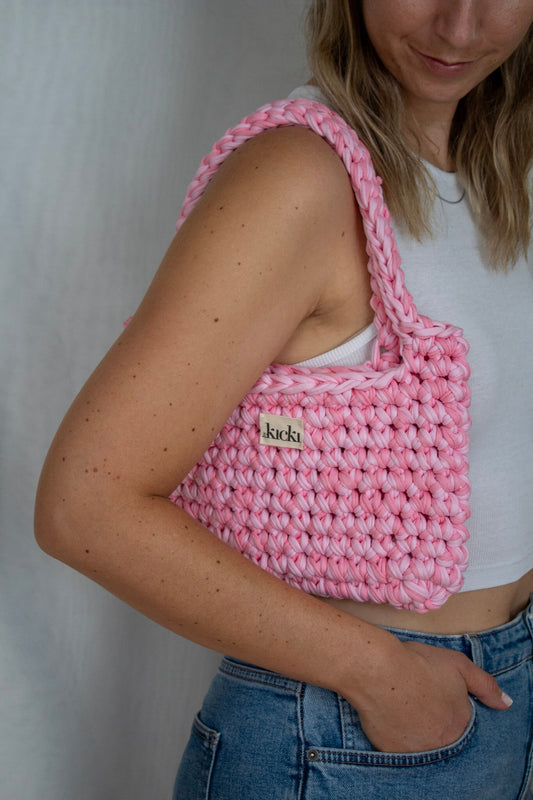 Häkeltasche I pink blossom