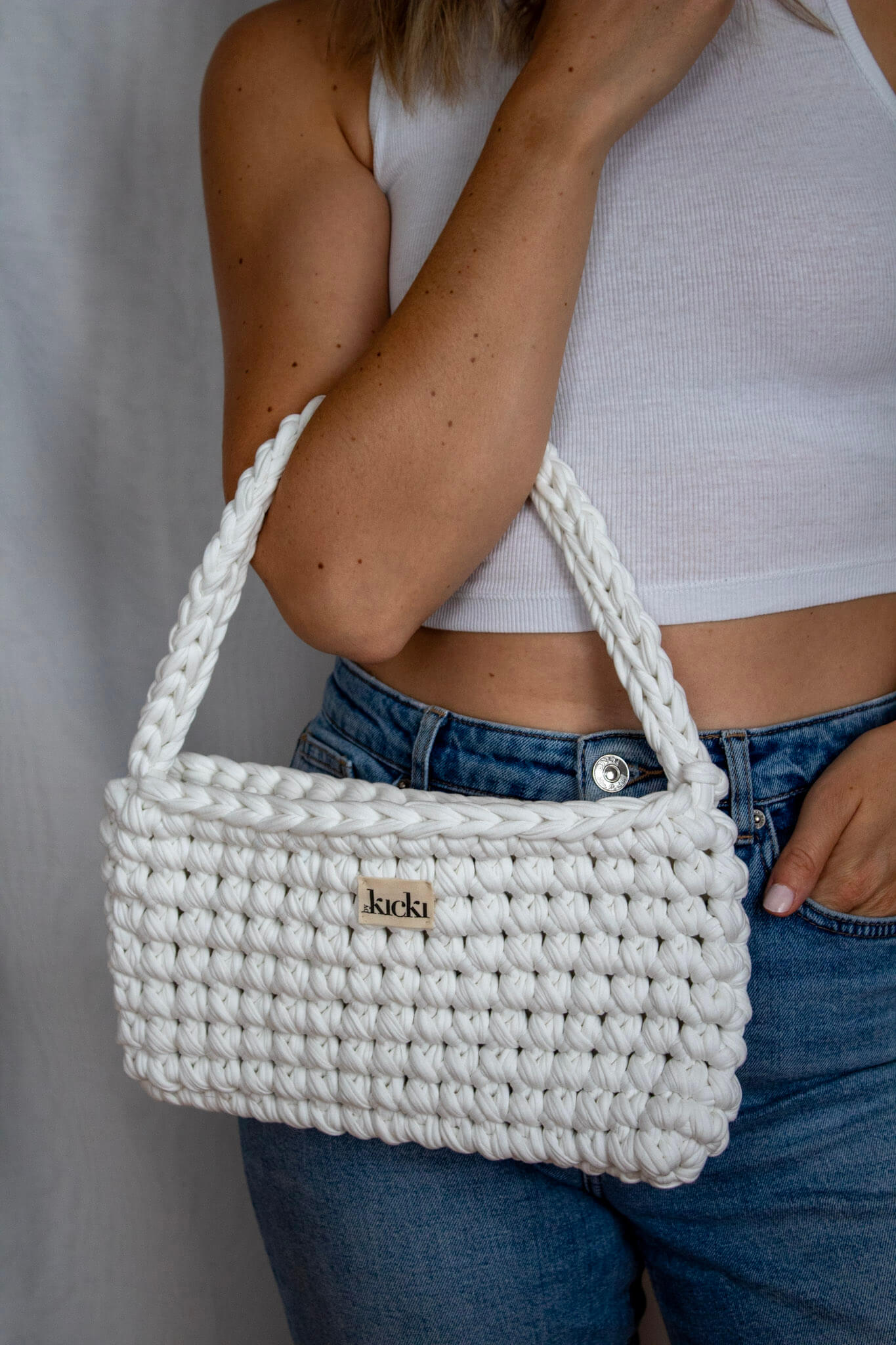 Häkeltasche I soft white