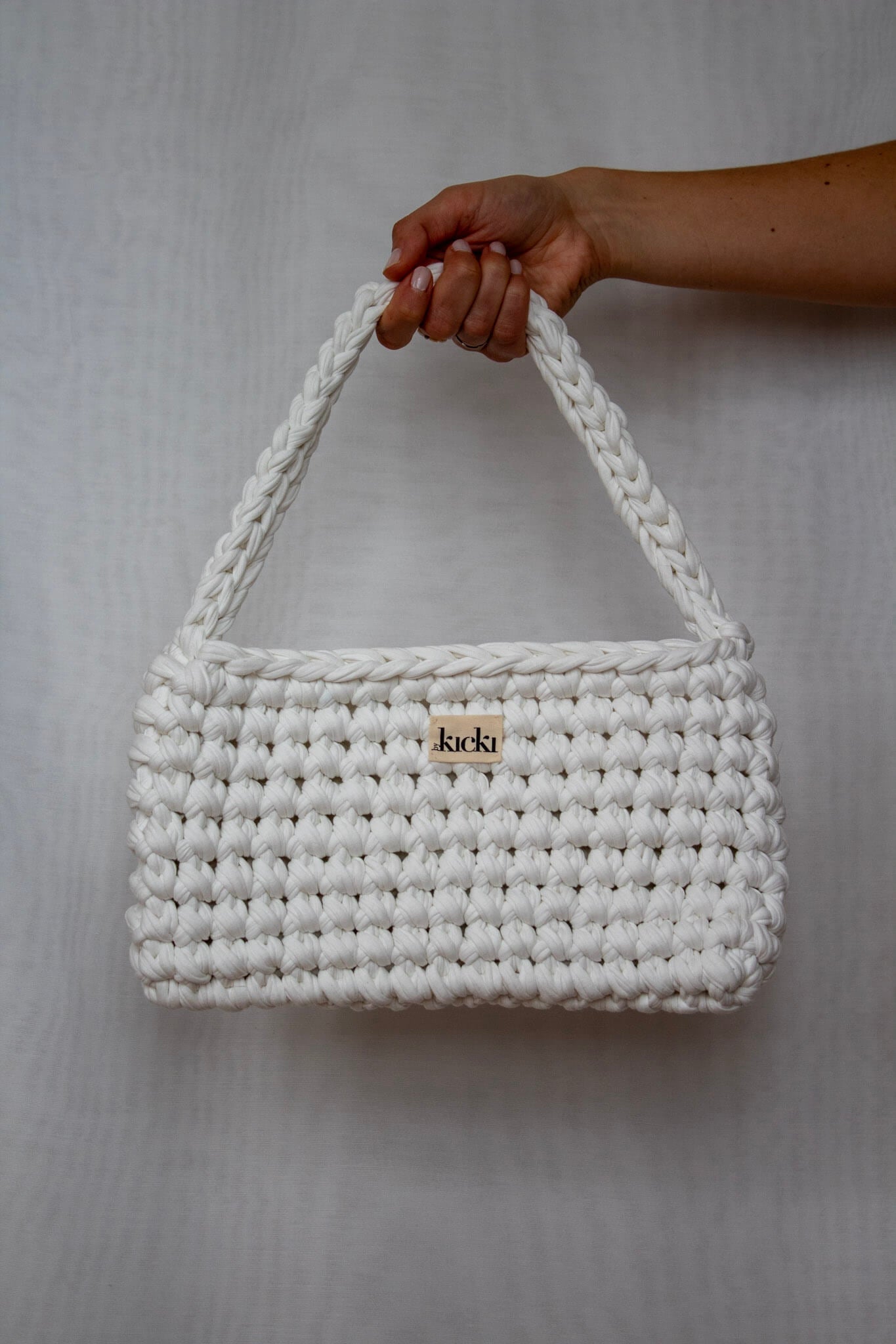 Häkeltasche I soft white